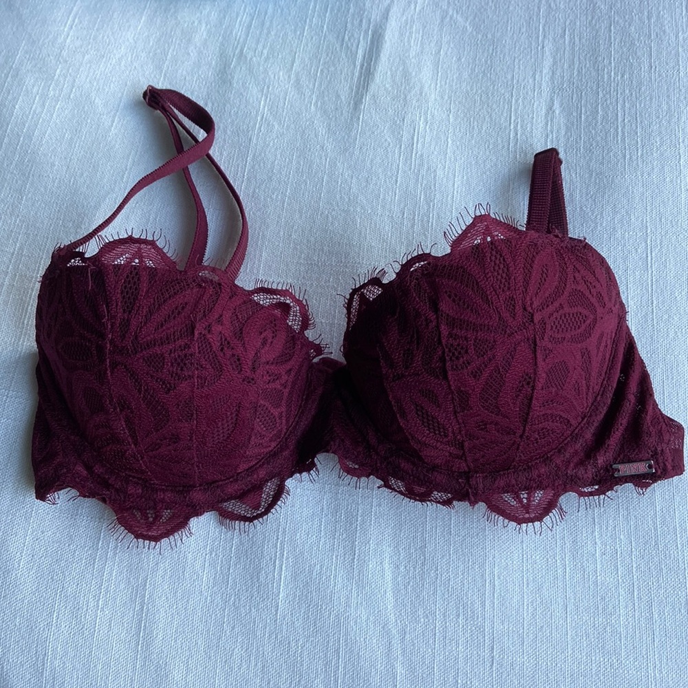 VS Pink Lace Push-up Bra